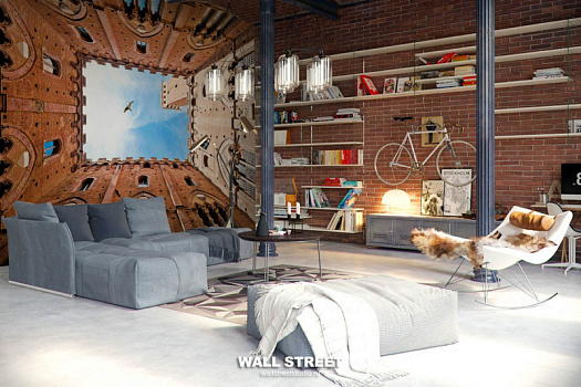 Фотообои в интерьере артикул Frame 26, FRAME, Wall street Фотообои в интерьере артикул Frame 26, FRAME, Wall street